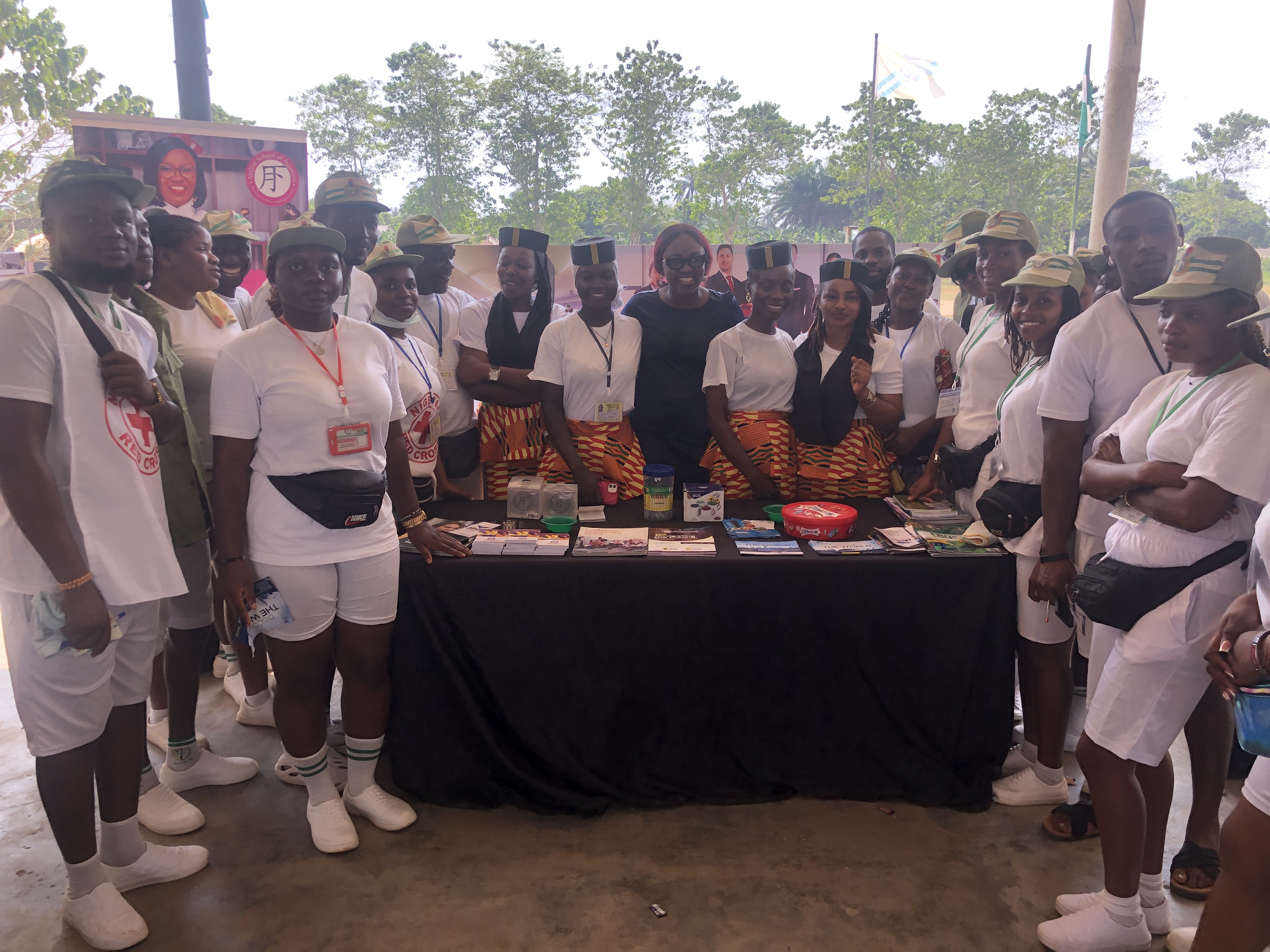 Members of NYSC SAED During SAED Exhibition, Showing Domestic Tourism Products Learnt
